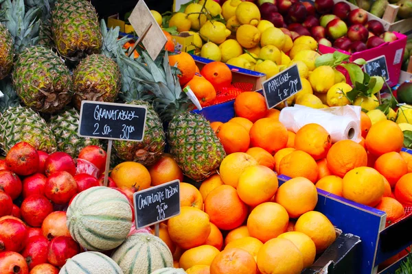 Fresh Fruit Sale Street Market Stock Image