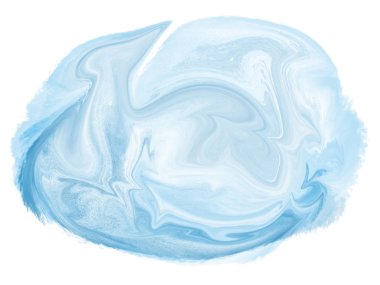 Açık mavi fırça, suluboya sıvı sıçrama. Web sitesi için ruhani arkaplan, şablon tasarımı veya beyaz arkaplan üzerinde arkaplan. Kopya alanı ile dijital soyut çizim.  