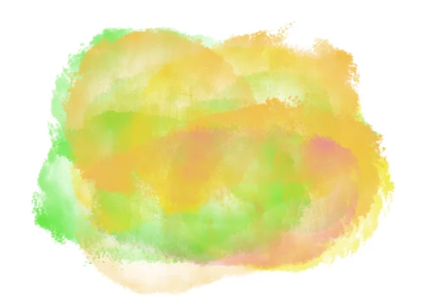 Watercolor Brush Strokes Background Green Yellow Orange Web Site Background — Stock Photo, Image