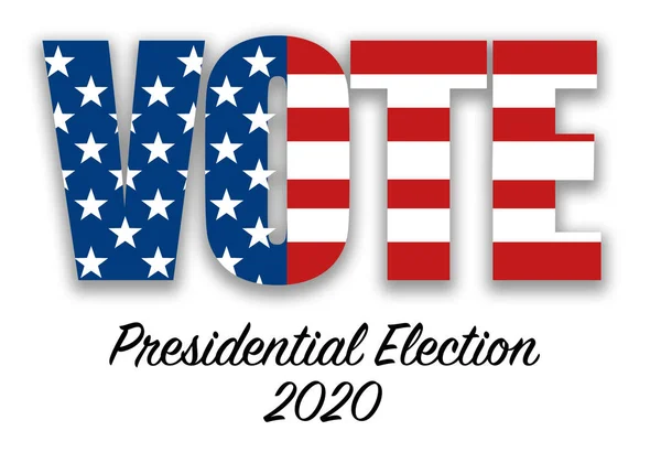 Word Vote Usa Flag Stars Stripes Letters Text Presidential Election — 스톡 사진