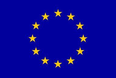 Basit AB - Avrupa Birliği - bayrak. Düz resimleme resmi..