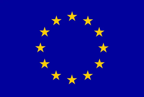 Eenvoudige Europese Unie Vlag Platte Illustratie Afbeelding — Stockfoto