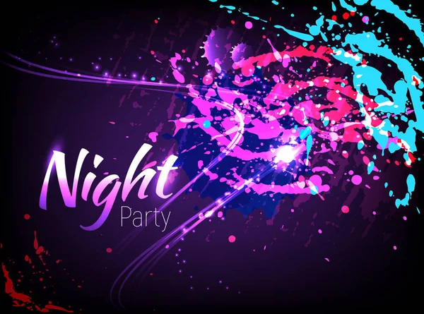 Night party poster — Stock Vector