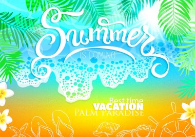 Arka plan deniz beach palm en iyi tatil