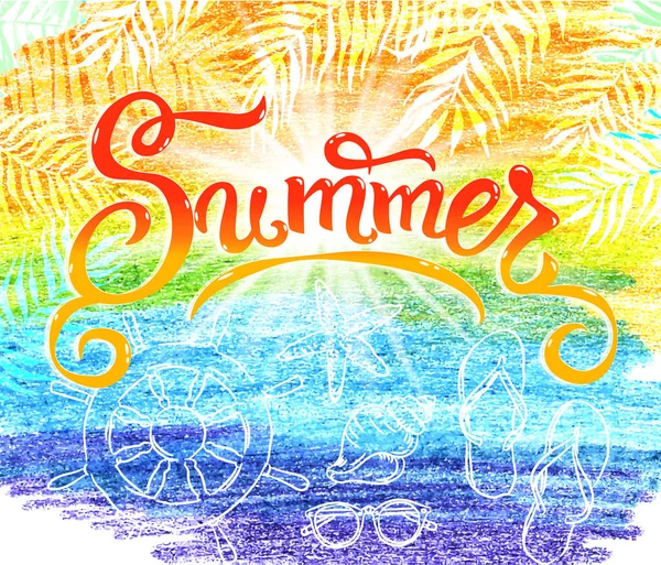 明るい夏のポスター — ストックベクタ