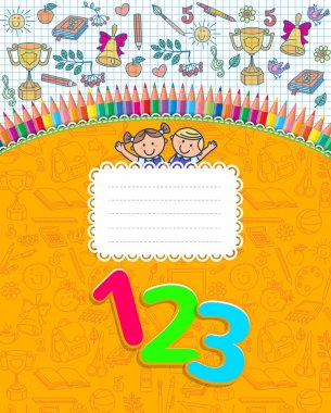 Okul sarı defter kapağı kafeste