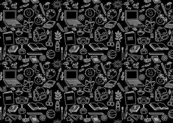 Geri okul seamless modeli için siyah