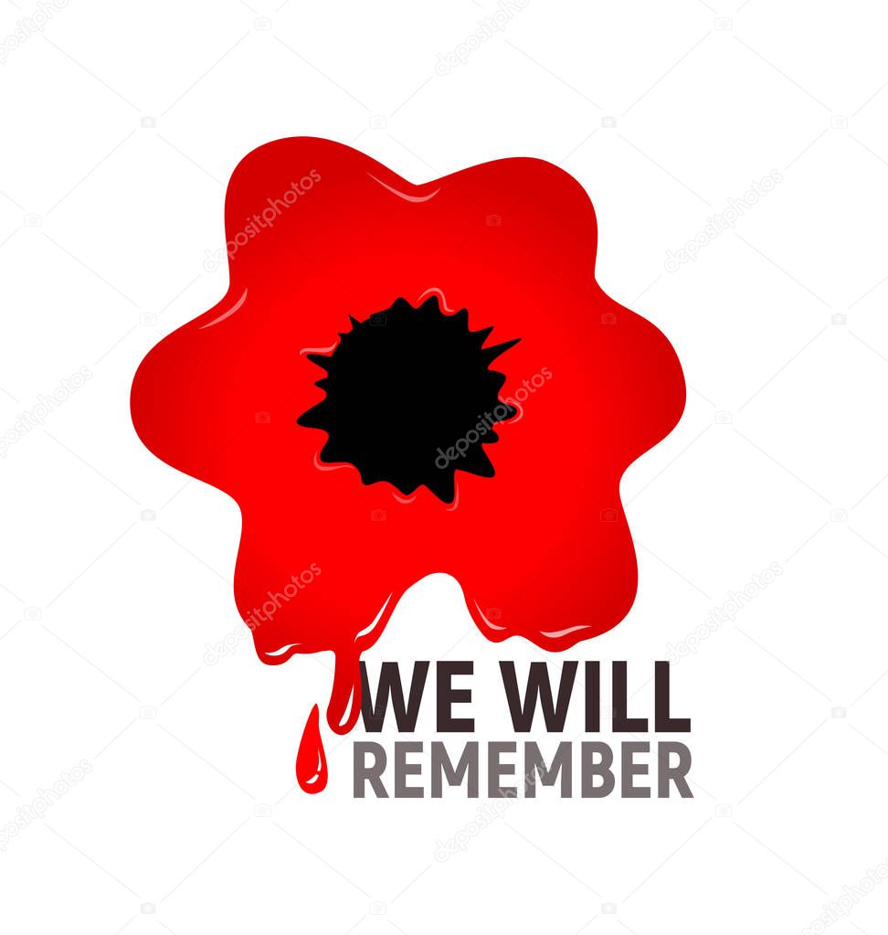 We will remember red poppy in blood color.