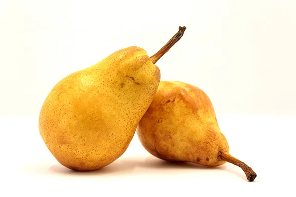 Frutas Bonitas Saudáveis Maduras Fundo Branco — Fotografia de Stock