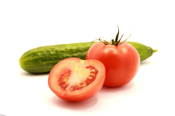 Foto Verduras Frescas Sobre Fondo Blanco — Foto de Stock