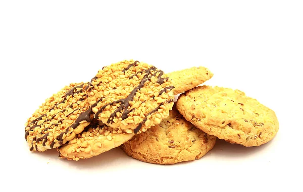 Composition Cookies White Background — Stock Photo, Image