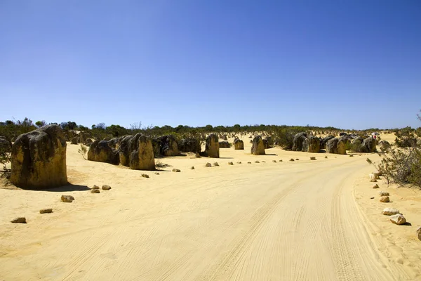 Dirt Road Pinnacle Desert Stock Picture