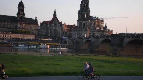 Dresda Germania Giugno 2019 Centro Storico Dresda Città Vecchia Castello — Video Stock