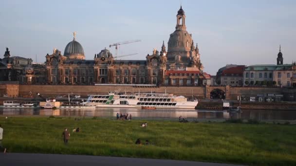 Дрезден Германия Июня 2019 Года Исторический Центр Дрездена Старый Город — стоковое видео