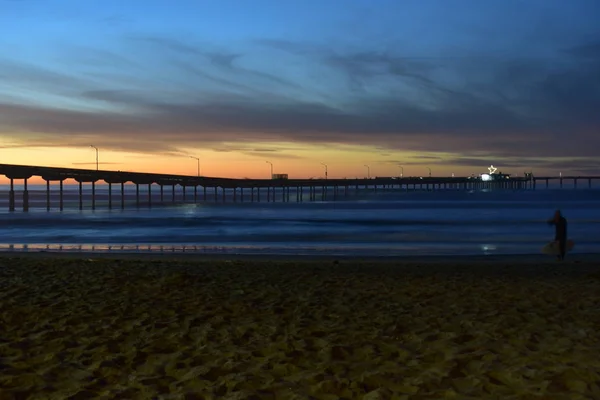 Ocean Beach Pier por la noche — Foto de Stock