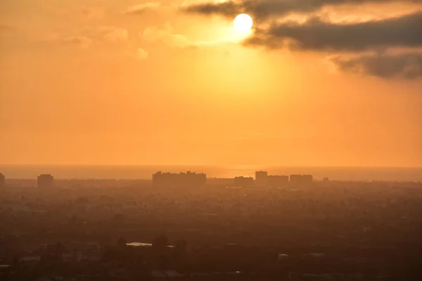 Baldwin Hills Overlook Sunset — Stock Photo, Image