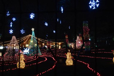 Chicago, Amerika Birleşik Devletleri. 31 Aralık 2016. Lincoln Park Zoo Chicago, New Years Eve parlak ekrana yol.