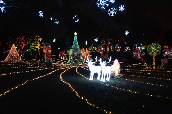 Chicago, Amerika Birleşik Devletleri. 31 Aralık 2016. Lincoln Park Zoo Chicago, New Years Eve parlak ekrana yol.