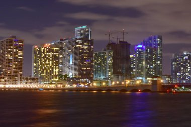 Miami, Florida - ABD - 08 Ocak 2016: Miami şehir manzarası