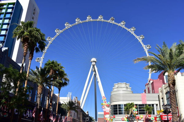 Las Vegas, Nevada - USA - June 05,2017 -  High Roller wheel Las 