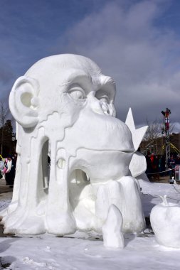 Breckenridge, Colorado, ABD: 28 Ocak 2018: Uluslararası kar heykel Şampiyonası 2018