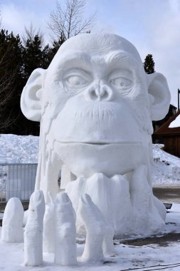 Breckenridge, Colorado, ABD: 28 Ocak 2018: 28 yıllık uluslararası kar heykel