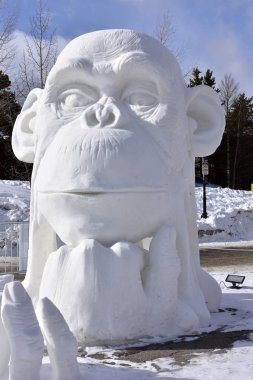 Breckenridge, Colorado, ABD: 28 Ocak 2018: Breckenridge Snow heykel Şampiyonası