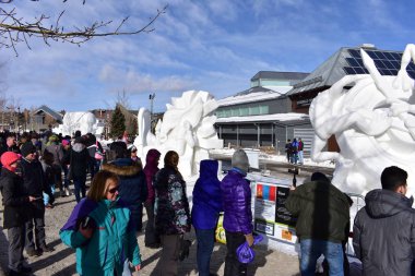 Breckenridge, Colorado, ABD: Ocak 28, 2018: 2018 Breckenridge yıllık kar heykel Şampiyonası