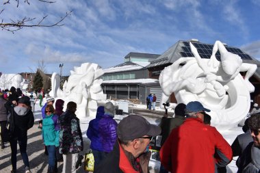 Breckenridge, Colorado, ABD: 28 Ocak 2018: Breckenridge yıllık kar heykel Şampiyonası 2018