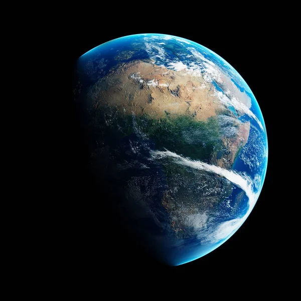 Earth day and night space view — Stock Photo, Image