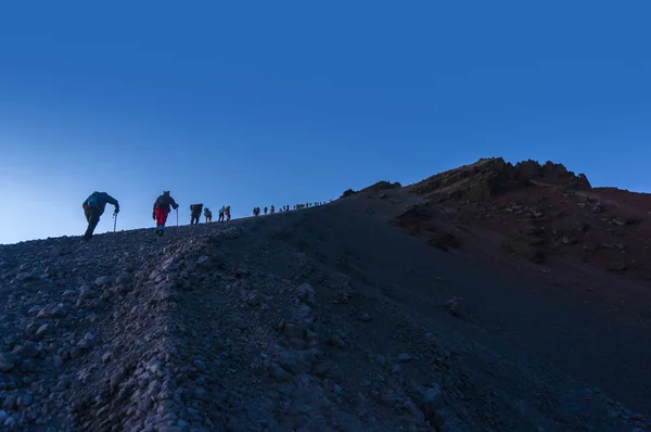 Rinjani Dağı zirve saldırı — Stok fotoğraf