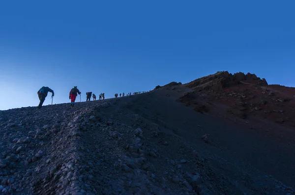 Rinjani mount csúcstalálkozó támadás — Stock Fotó