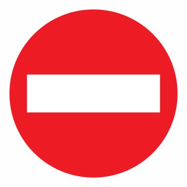 İzole edilmiş arkaplanda giriş işareti yok