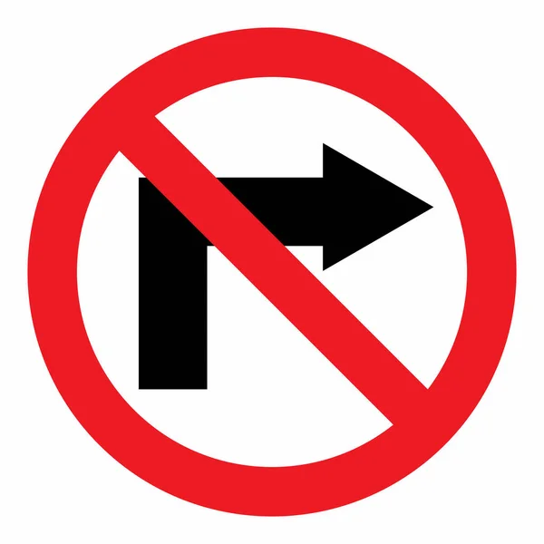 Turn Right Sign Isolated Background — Stock Photo, Image