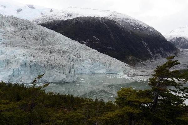 Tierra del Fuego adalar buzulda Pia. — Stok fotoğraf