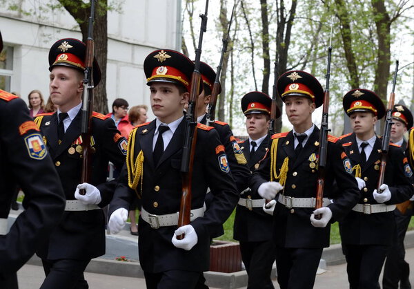  Parade in the cadet corps of the police.