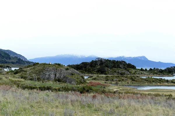 Bahía Wulaia es una bahía en la costa occidental de Isla Navarino a lo largo del Canal Murray en el extremo sur de Chile . — Foto de Stock