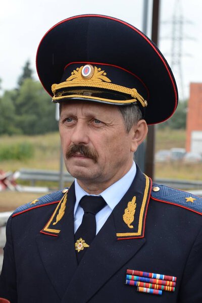 Deputy Head of the Main Department of Road Safety Ministry of Internal Affairs of the Russian Federation, Major General of Police Vladimir Kuzin.