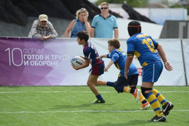  Oyun zaman maç çocuk Rugby turnuva.