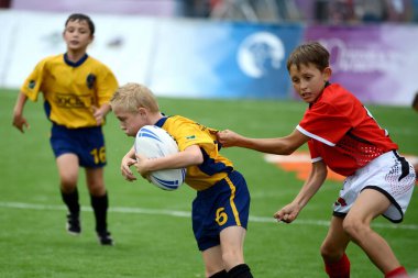  Çocuklar Rugby oynamak