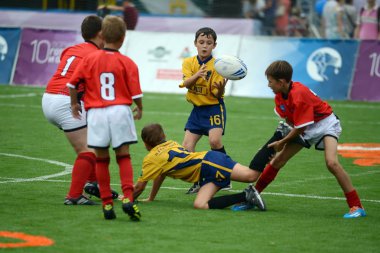  Çocuklar Rugby oynamak