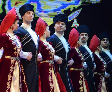  Geleneksel kıyafet dans halk dağ Osetlerdir dans.