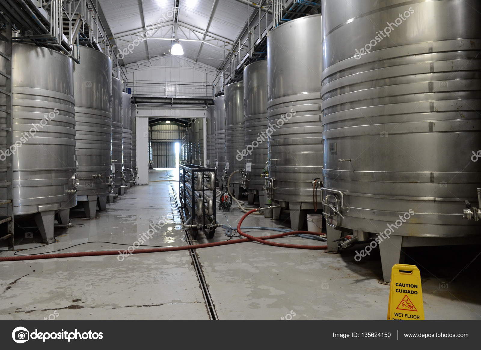 Fermentation Tanks Stainless Steel For Wine At The Winery Viu Manent Stock Photo C Free2014 135624150