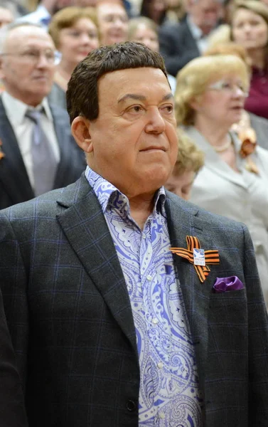 Joseph Kobzon, cantante pop soviético y ruso (barítono), figura musical y pública, profesor. Estado ruso Duma Diputado II-VI convocatorias . — Foto de Stock