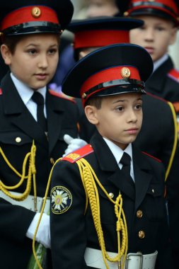  Askeri lise öğrencileri ilk Moskova cadet Kolordu.