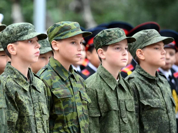 Os cadetes do Primeiro Corpo de Cadetes de Moscou . — Fotografia de Stock