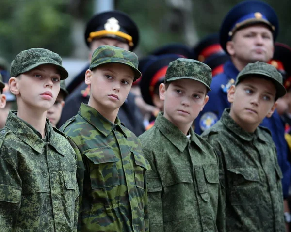 Os cadetes do Primeiro Corpo de Cadetes de Moscou . — Fotografia de Stock