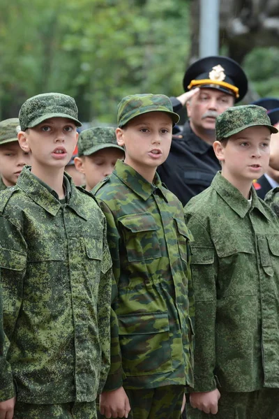 De cadetten van het eerste Moskou cadet korps. — Stockfoto