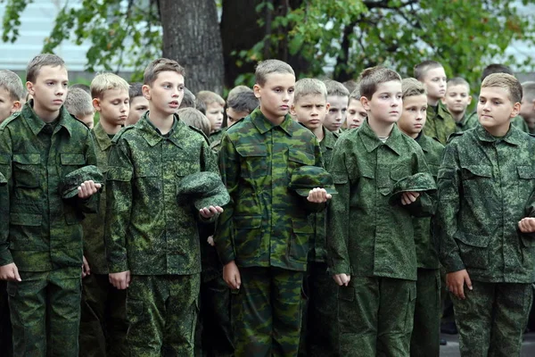 Los cadetes del Primer Cuerpo de Cadetes de Moscú . — Foto de Stock