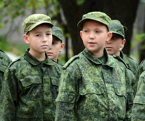 Os cadetes do Primeiro Corpo de Cadetes de Moscou . — Fotografia de Stock